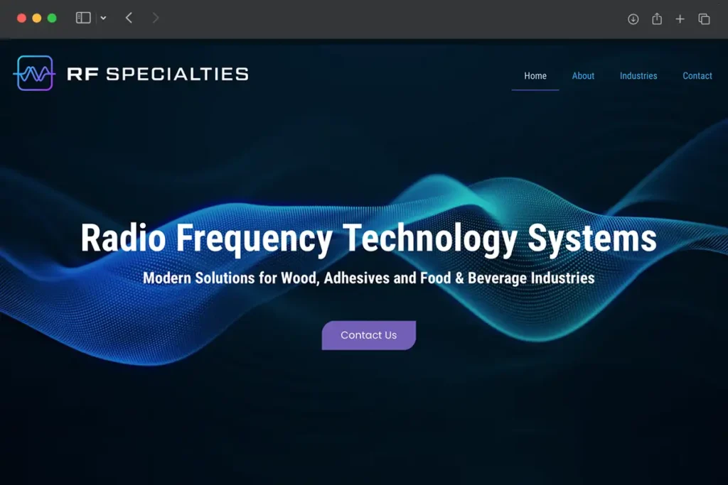 RF Specialties homepage screenshot