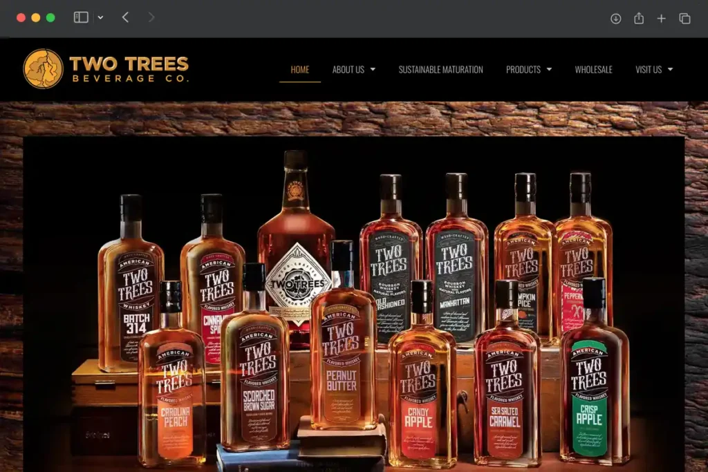 Two Trees Beverage Co. homepage screenshot